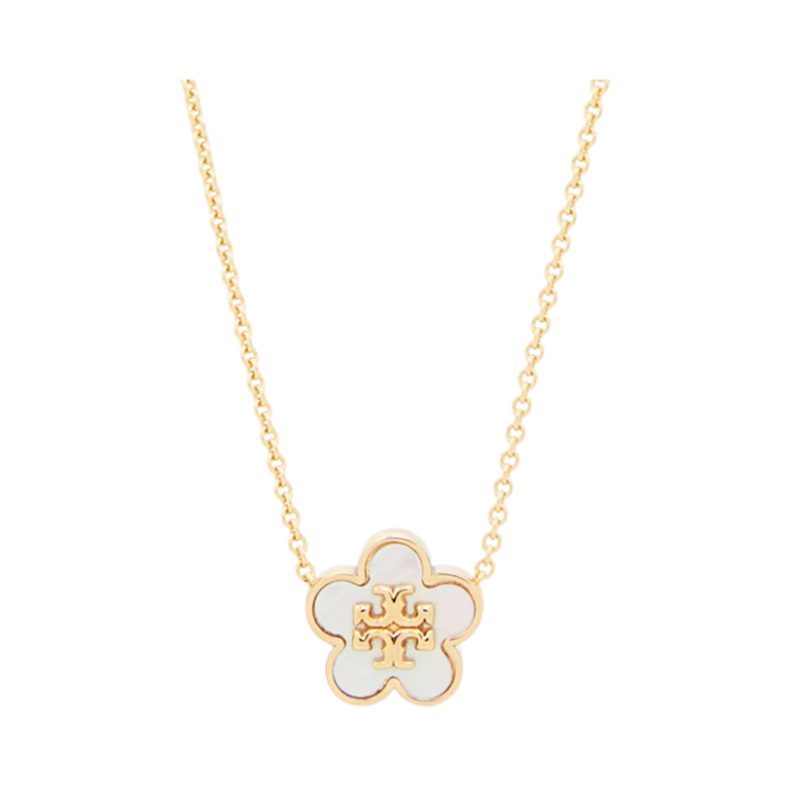 158996-700 (W) Tory Burch Kira Flower Necklace Gold