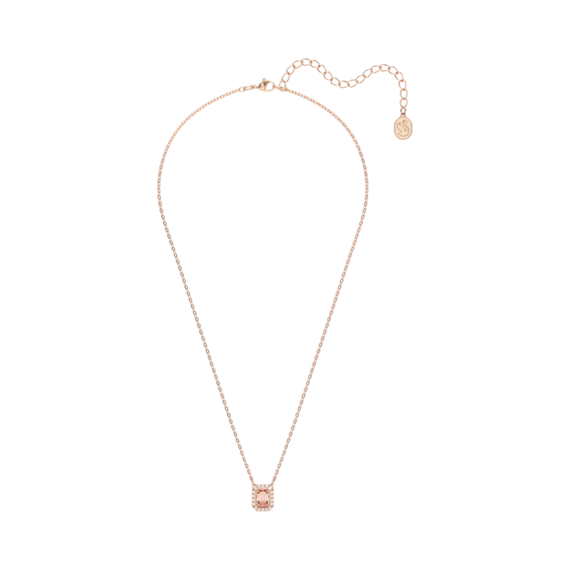 (W) 스와로브스키 밀레니아 네클리스 핑크 로즈 골드 플래팅((W) Swarovski Millenia Necklace Pink Rose Gold Plated) - 1