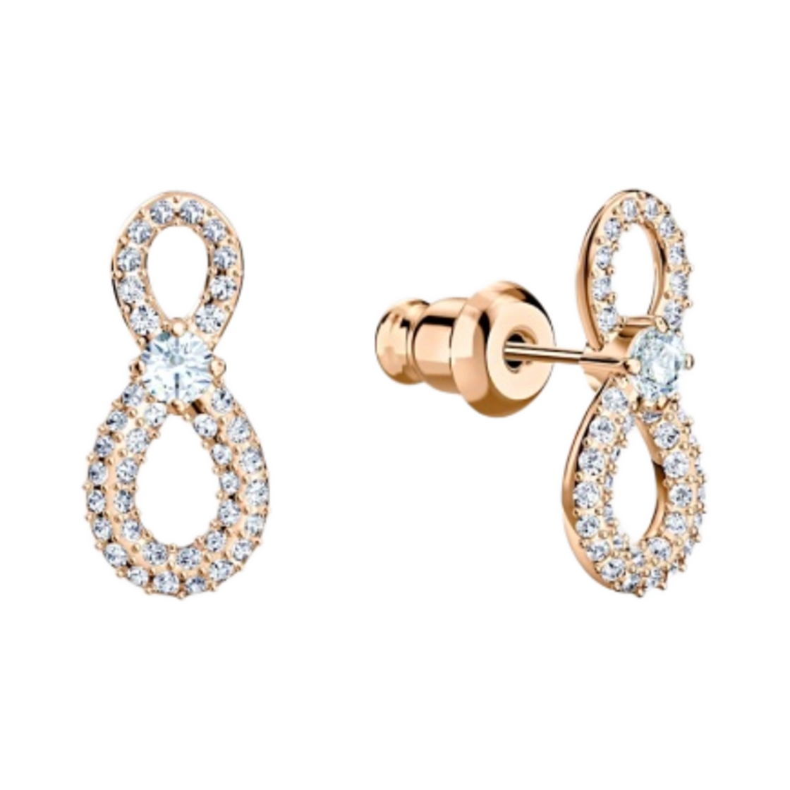 (W) 스와로브스키 인피니티 세트 화이트 믹스 메탈((W) Swarovski Infinity Set White Mix Metal) - 4