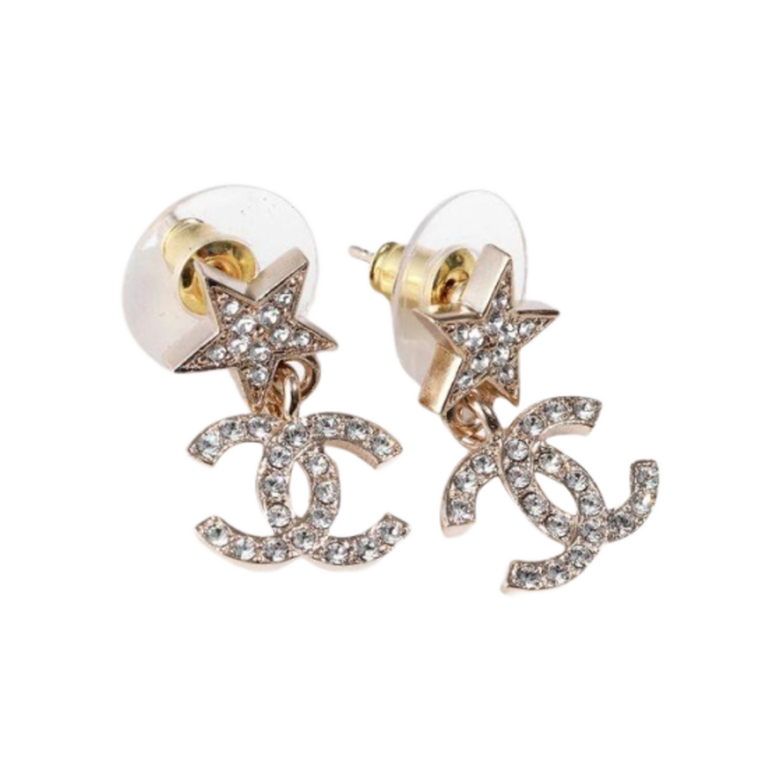 (W) 샤넬 이어링 & 골드 크리스탈((W) Chanel Earrings & Gold Crystal) - 1