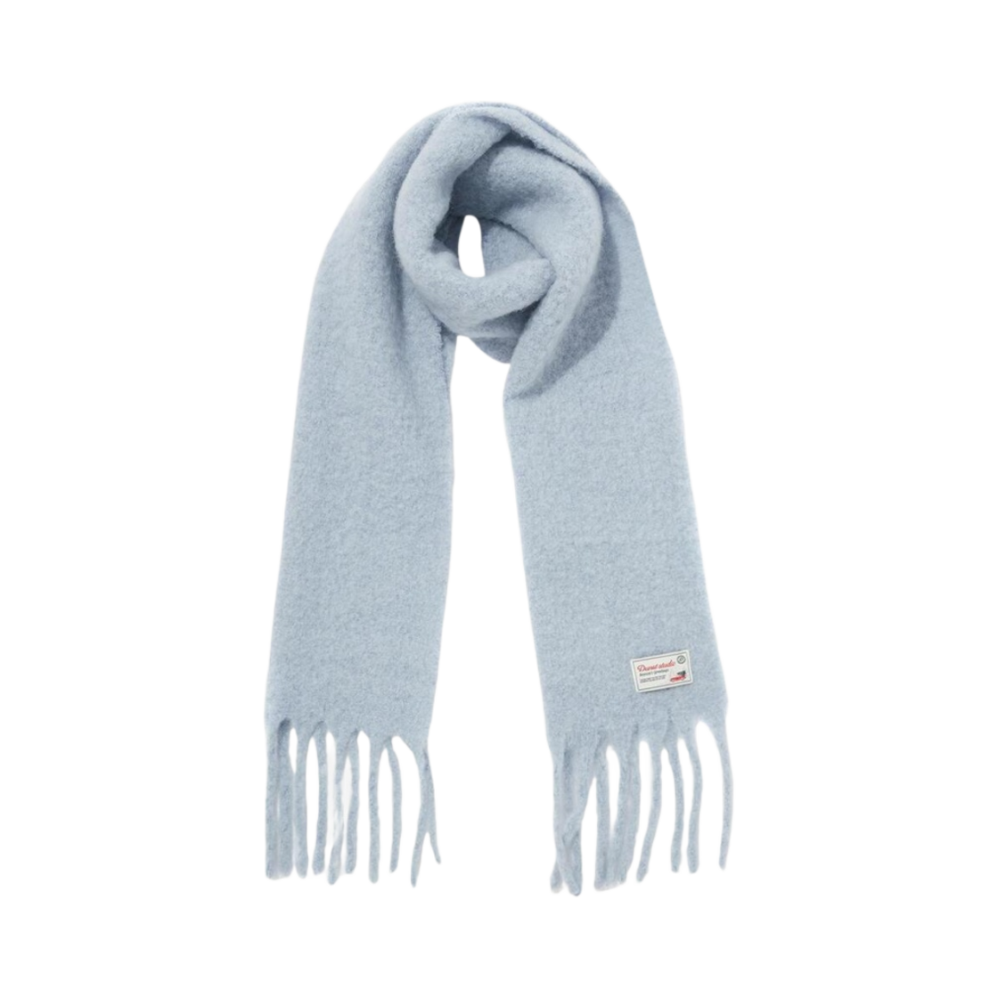 던스트 프린지드 울 머플러 스카이 블루(Dunst Fringed Wool Muffler Sky Blue)