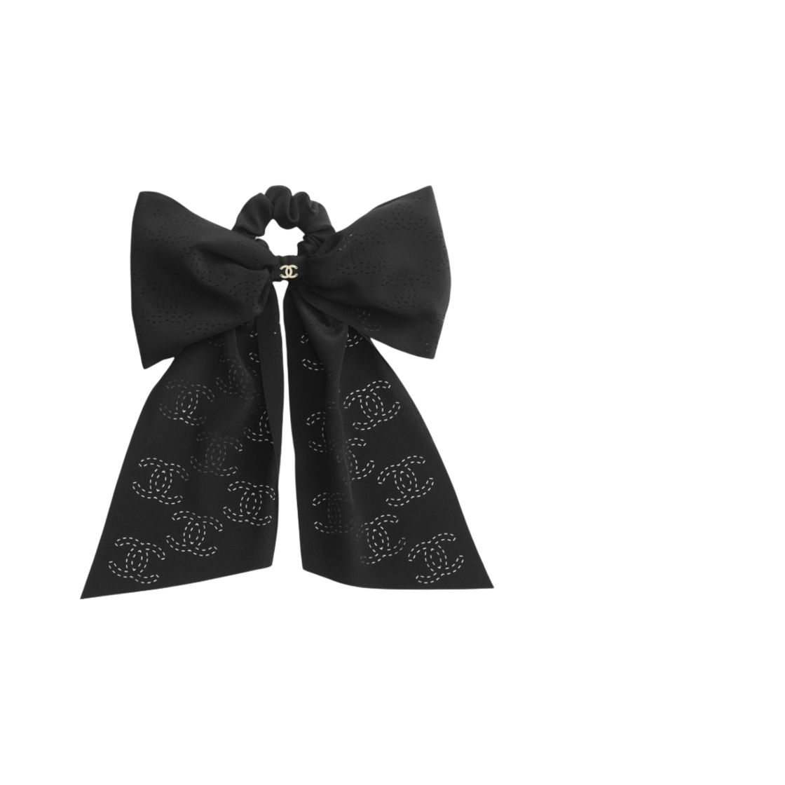 AA9460-B14157-94305 (W) Chanel Hair Accessory Silk Crepe Black