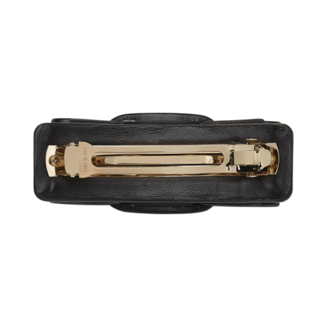 (W) 페라가모 비바 나파 레더 스몰 헤어 클립 블랙((W) Ferragamo Viva Nappa Leather Small Hair Clip Black) - 2