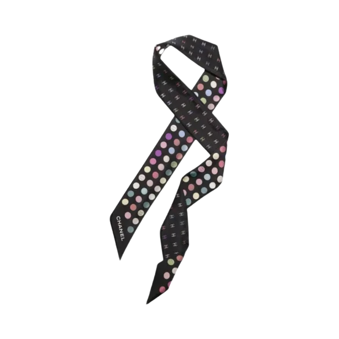 (W) 샤넬 슬림 방도 실크 트윌 & 블랙((W) Chanel Slim Bandeau Silk Twill & Black) - 1