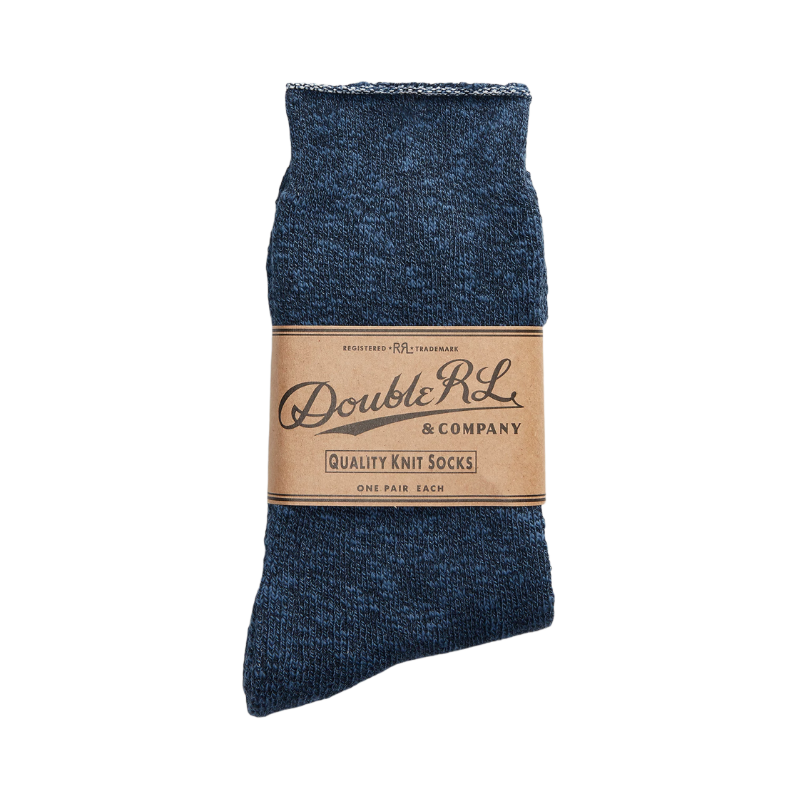 더블알엘 헤더 스트레치 코튼 블렌드 삭스 로얄(Double RL Heather Stretch Cotton Blend Socks Royal) - 2