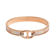(W) Hermes Mini Clic Chaine D'Ancre Farandole Bracelet Rose Gold & Pastel Acidule