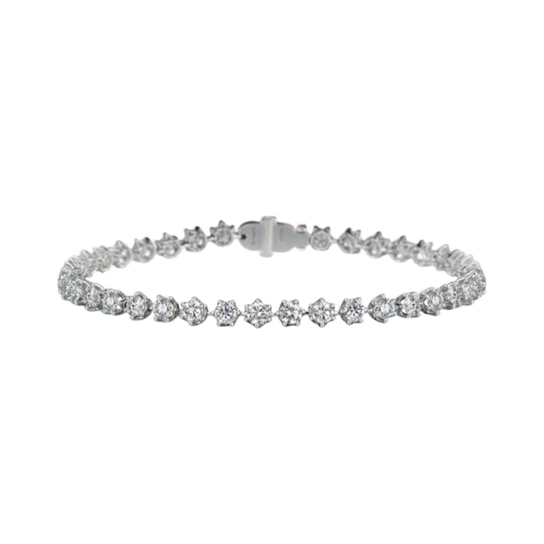 골든 듀 러브 소네트 테니스 1C 브레이슬릿 화이트 골드(Golden Dew Love Sonnet Tennis 1C Bracelet White Gold)