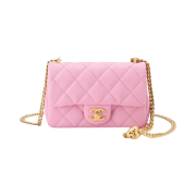 Chanel Mini Flap Bag Calfskin & Gold Lilac