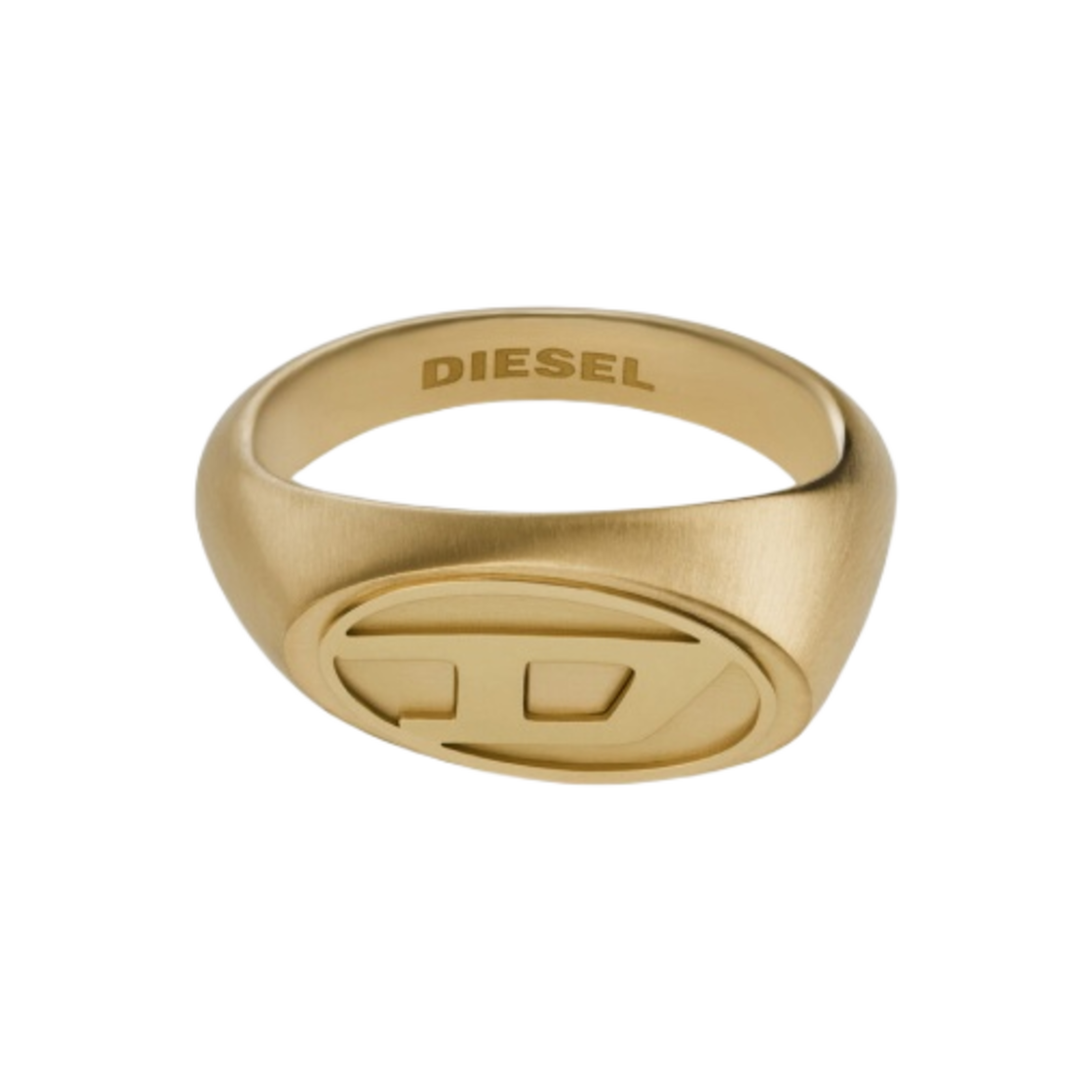 디젤 Dx1376 스테인리스 스틸 D 로고 링 골드(Diesel Dx1376 Stainless Steel D Logo Ring Gold) - 1