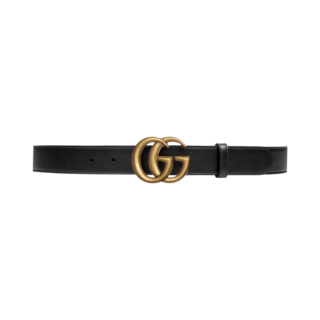 414516-AP00T-2145 Gucci GG Marmont Thin Belt Dark Brown Leather - 대표 이미지 #1