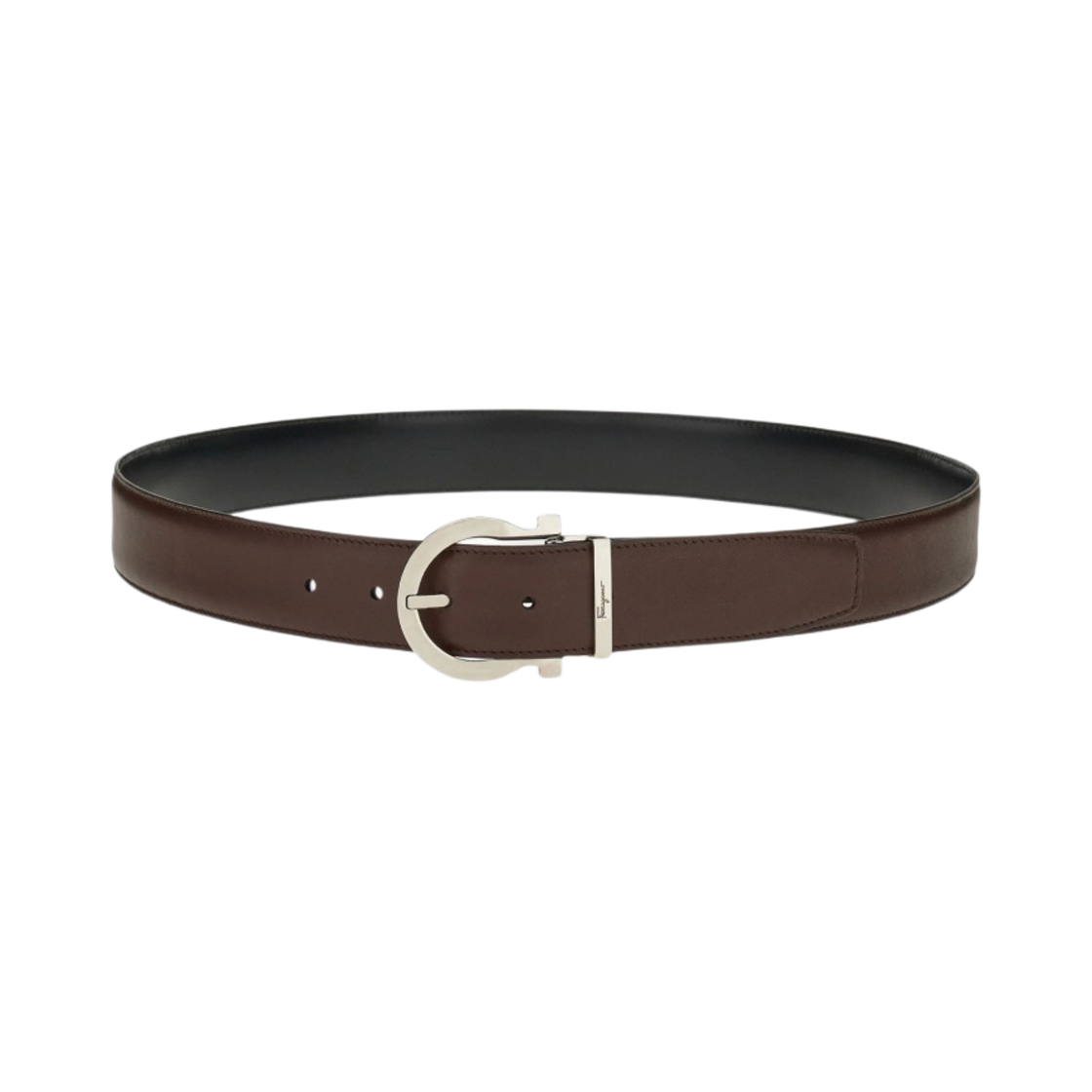 페라가모 리버시블 어드저스터블 간치니 벨트 타마린드 블랙(Ferragamo Reversible and Adjustable Gancini Belt Tamarind Black) - 2