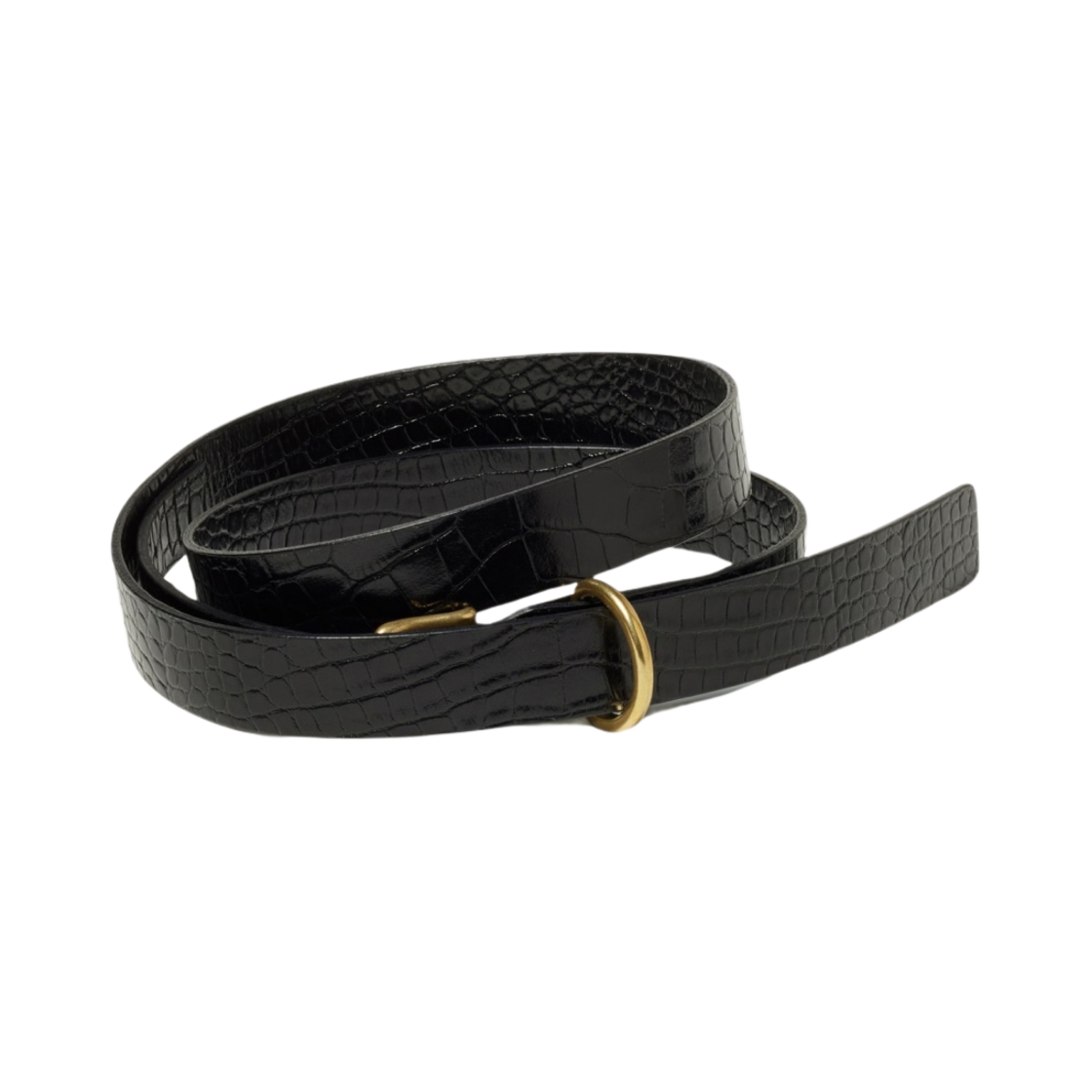 AURALEE SQUARE BUCKLE BELT Black M Auralee Leather Square Buckle