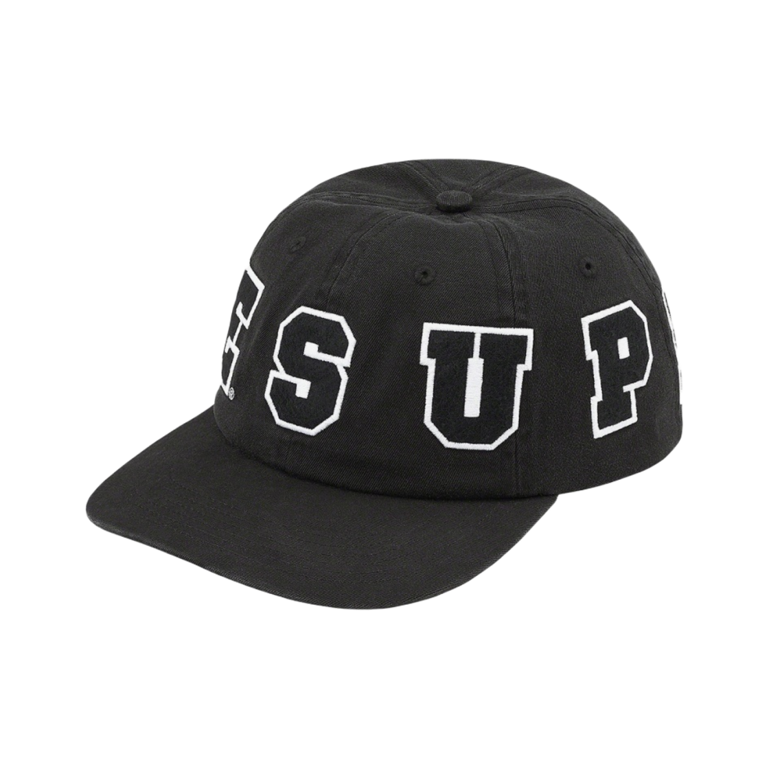 슈프림 스펠아웃 6-패널 캡 블랙 - 21SS
