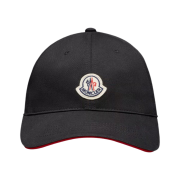 Moncler Logo Baseball Cap Black- 23SS