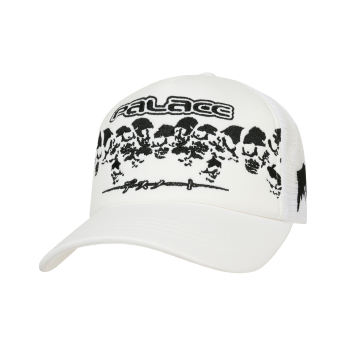 팔라스 x 데스 노트 트러커 화이트 - 25SS(Palace x Death Note Trucker White - 25SS)