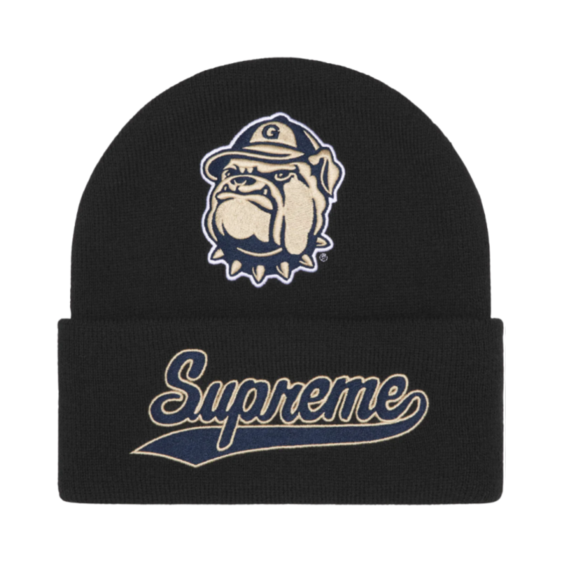 슈프림 미첼 & 네스 NCAA 비니 블랙 - 24FW(Supreme Mitchell & Ness NCAA Beanie Black - 24FW)