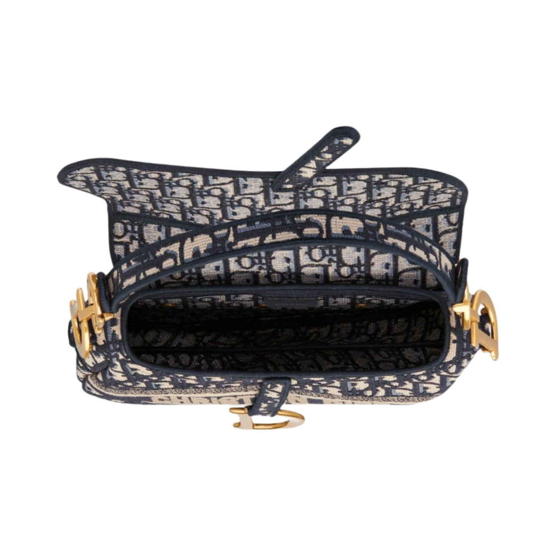 디올 새들백 블루 디올 오블리크 자카드(Dior Saddle Bag Blue Dior Oblique Jacquard) - 3