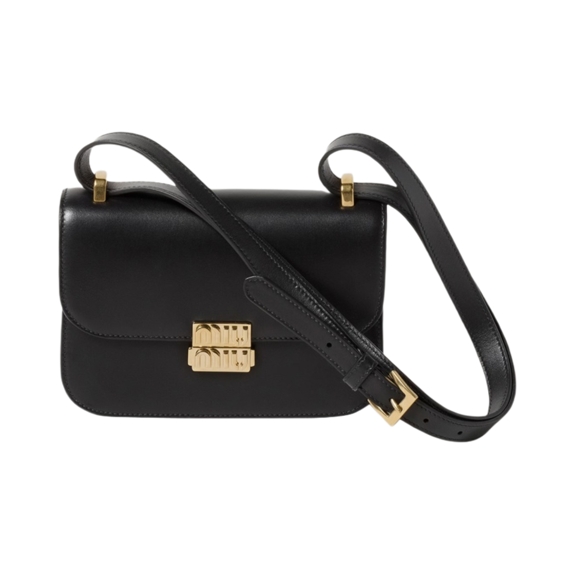 5BD254-2AIX-F0002 Miu Miu Leather Shoulder Bag Black