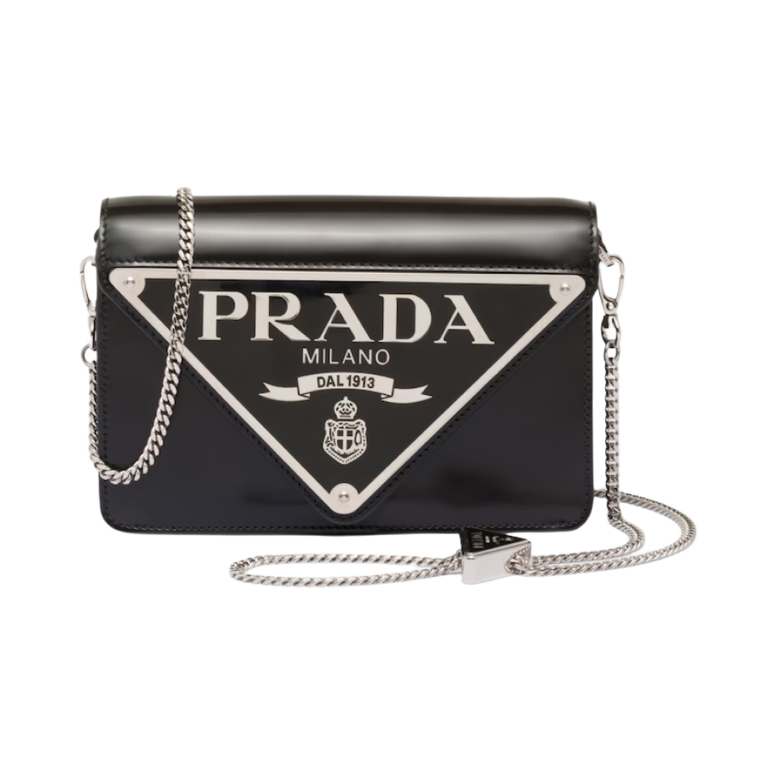 프라다 브러쉬드 레더 숄더백 블랙(Prada Brushed Leather Shoulder Bag Black) - 1