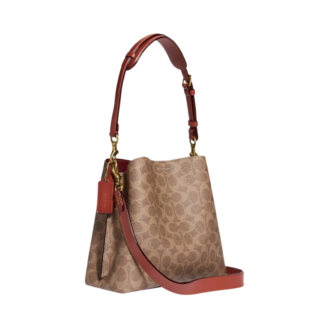 코치 윌로우 버킷백 시그니쳐 캔버스 탄 러스트(Coach Willow Bucket Bag in Signature Canvas Tan Rust) - 2
