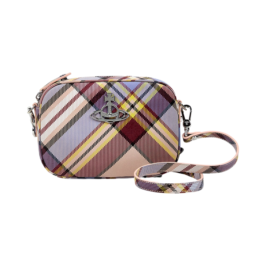 48020003U-L00A9-K303 Vivienne Westwood Tartan Anna Camera Bag Multicolor