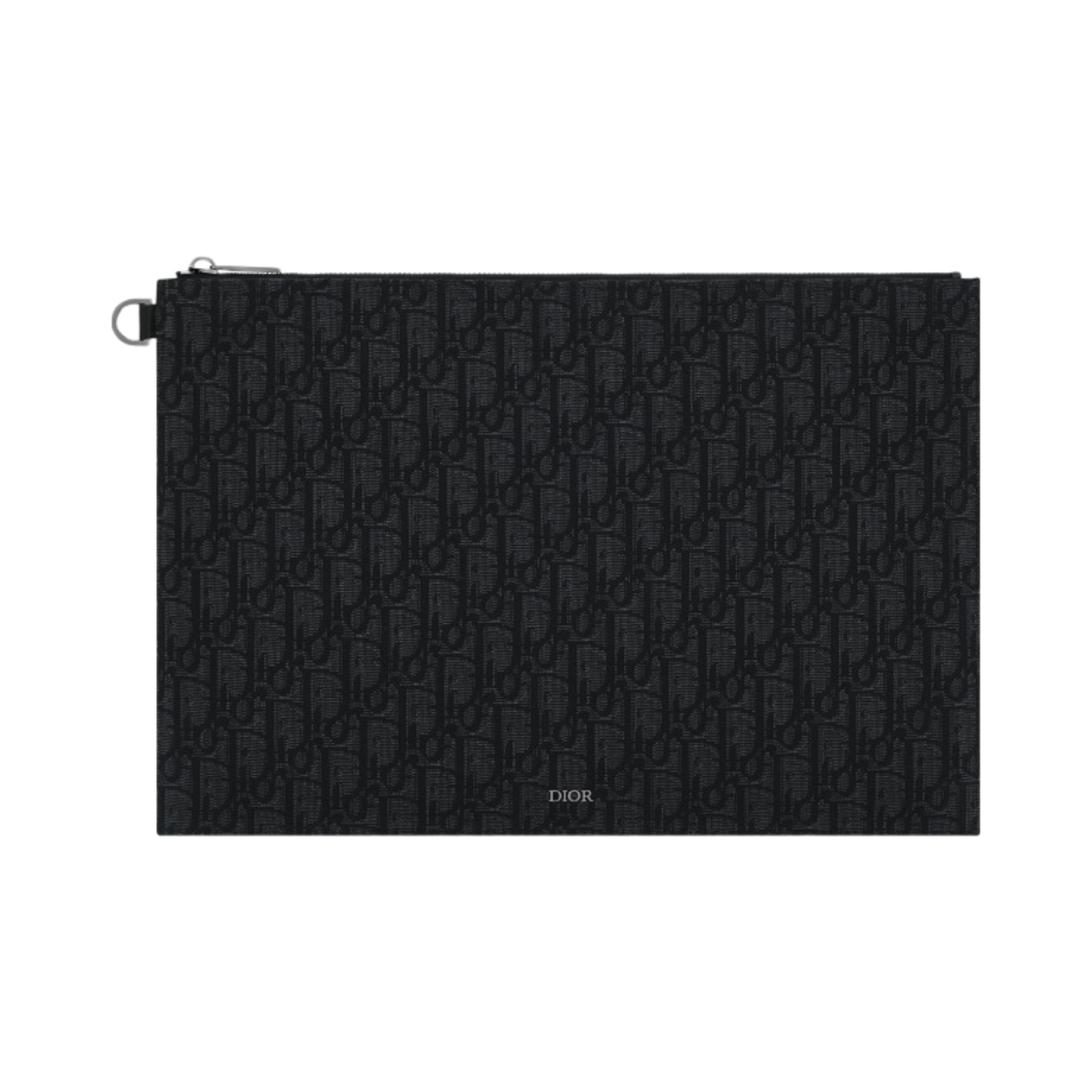 2ESCA491YSE-H03E Dior A4 Pouch Oblique Jacquard Black