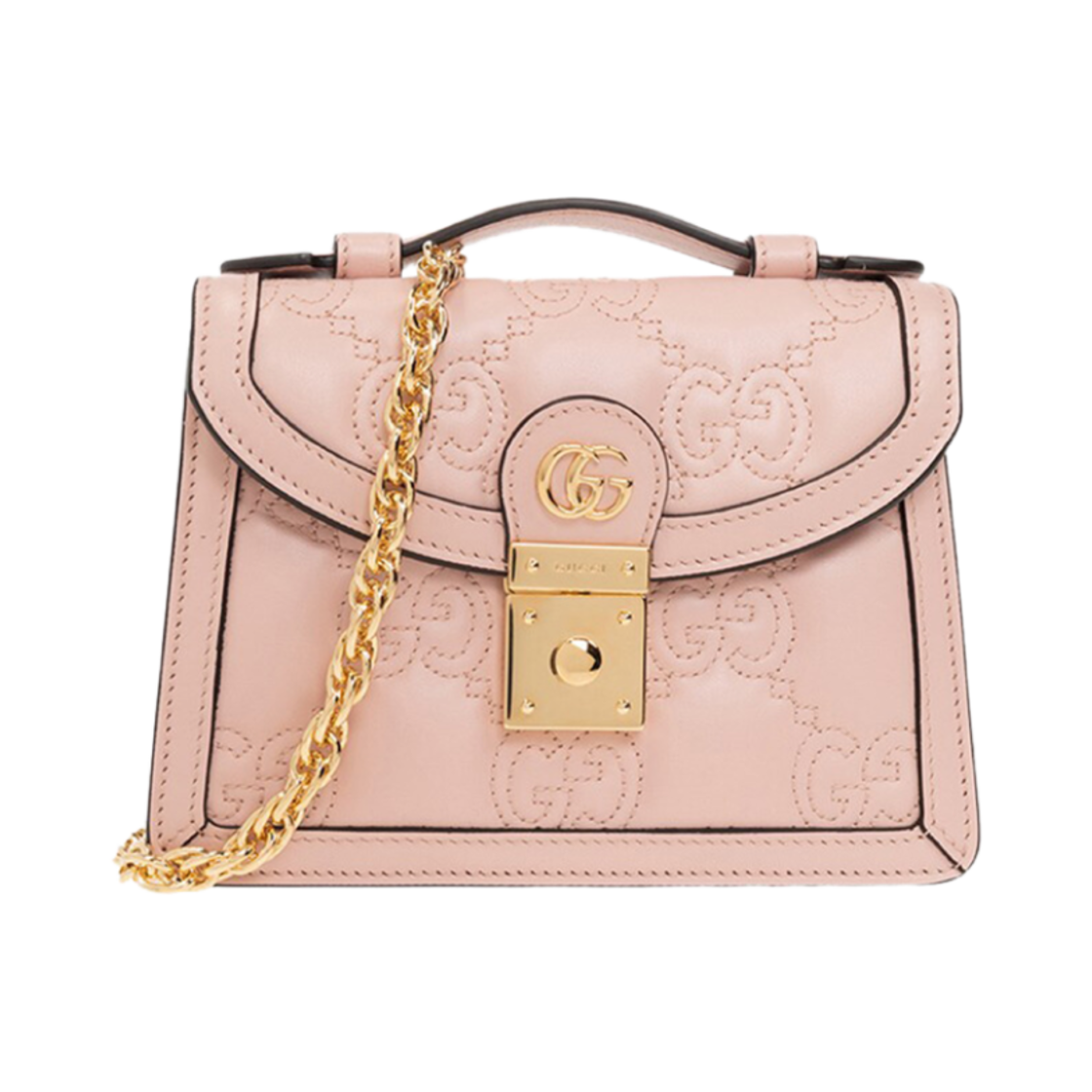 724499-UM8HG-5941 Gucci GG Marmont Small Top Handle Bag Pink