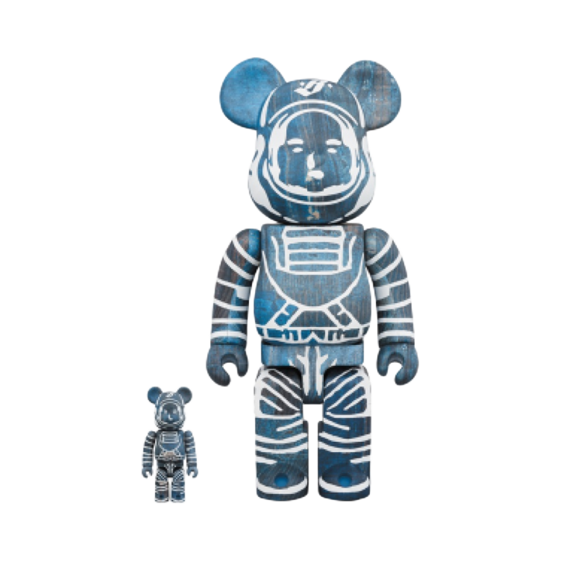 베어브릭 x 빌리어네어 보이즈 클럽 x 펀더멘탈 100% & 400% 세트 네이비 화이트(Bearbrick x Billionaire Boys Club x FDMTL 100% & 400% Set Navy White)