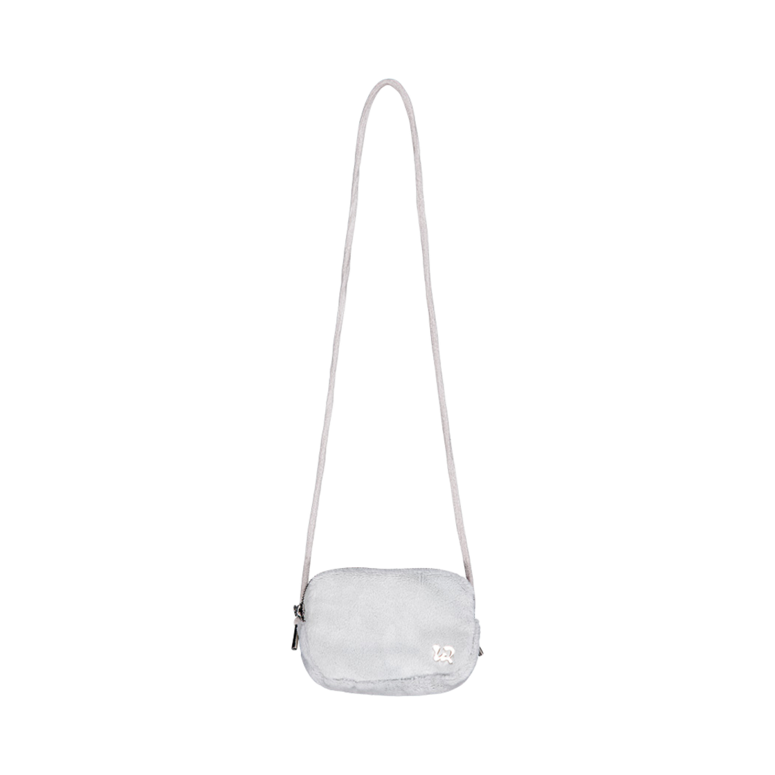 멜로우 퍼 파우치 백 라이트그레이(MELLOW Fur Pouch Bag Light Grey)