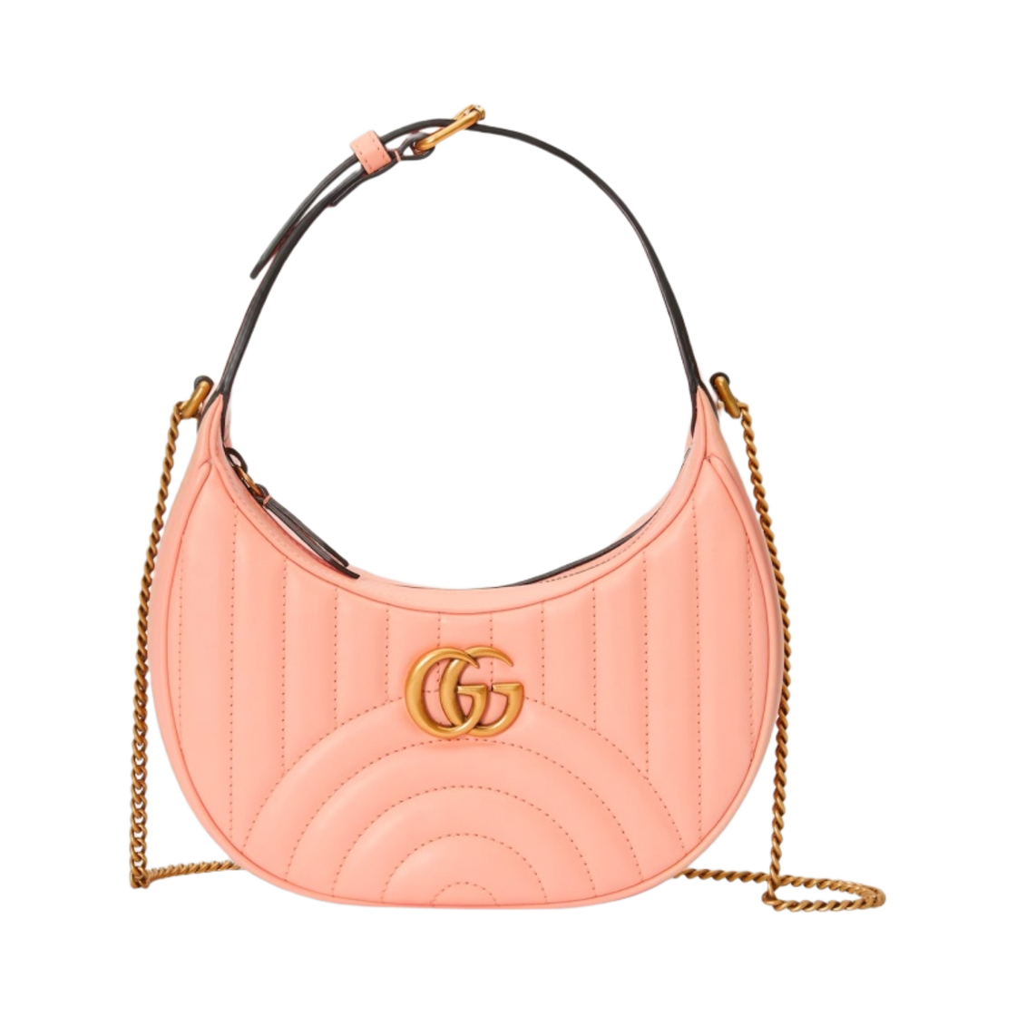 구찌 GG 마몽 마틀라세 미니백 피치 레더(Gucci GG Marmont Matelasse Mini Bag Peach Leather) - 1