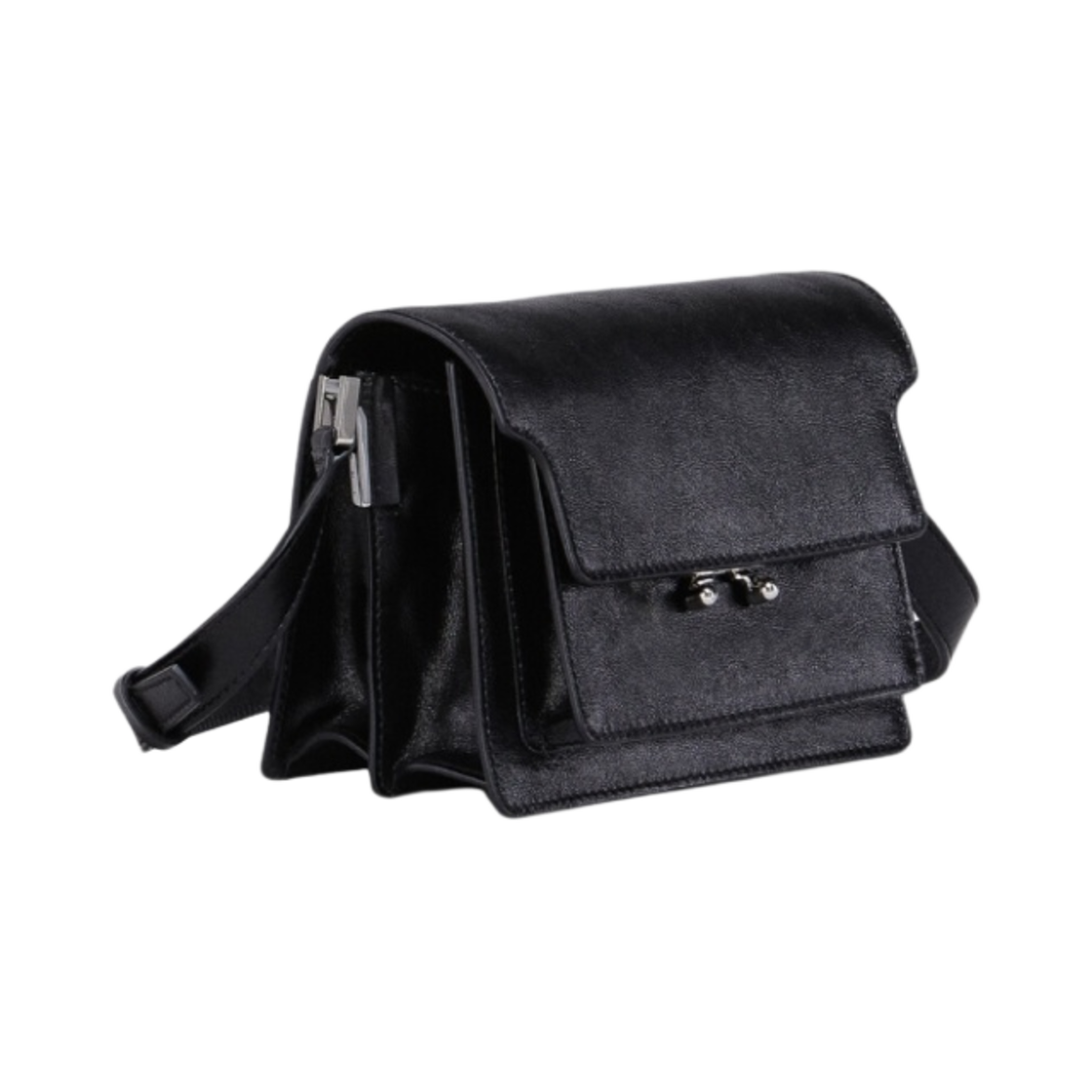 마르니 카프스킨 트렁크 소프트 미니백 블랙(Marni Calfskin Trunk Soft Mini Bag Black) - 2