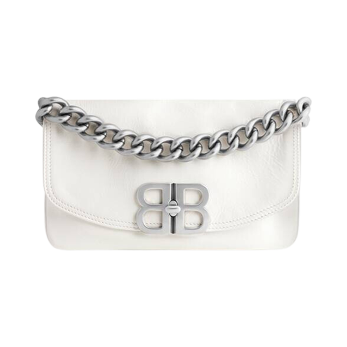 (W) 발렌시아가 BB 소프트 스몰 플랩백 옵틱 화이트((W) Balenciaga BB Soft Small Flap Bag Optic White) - 1