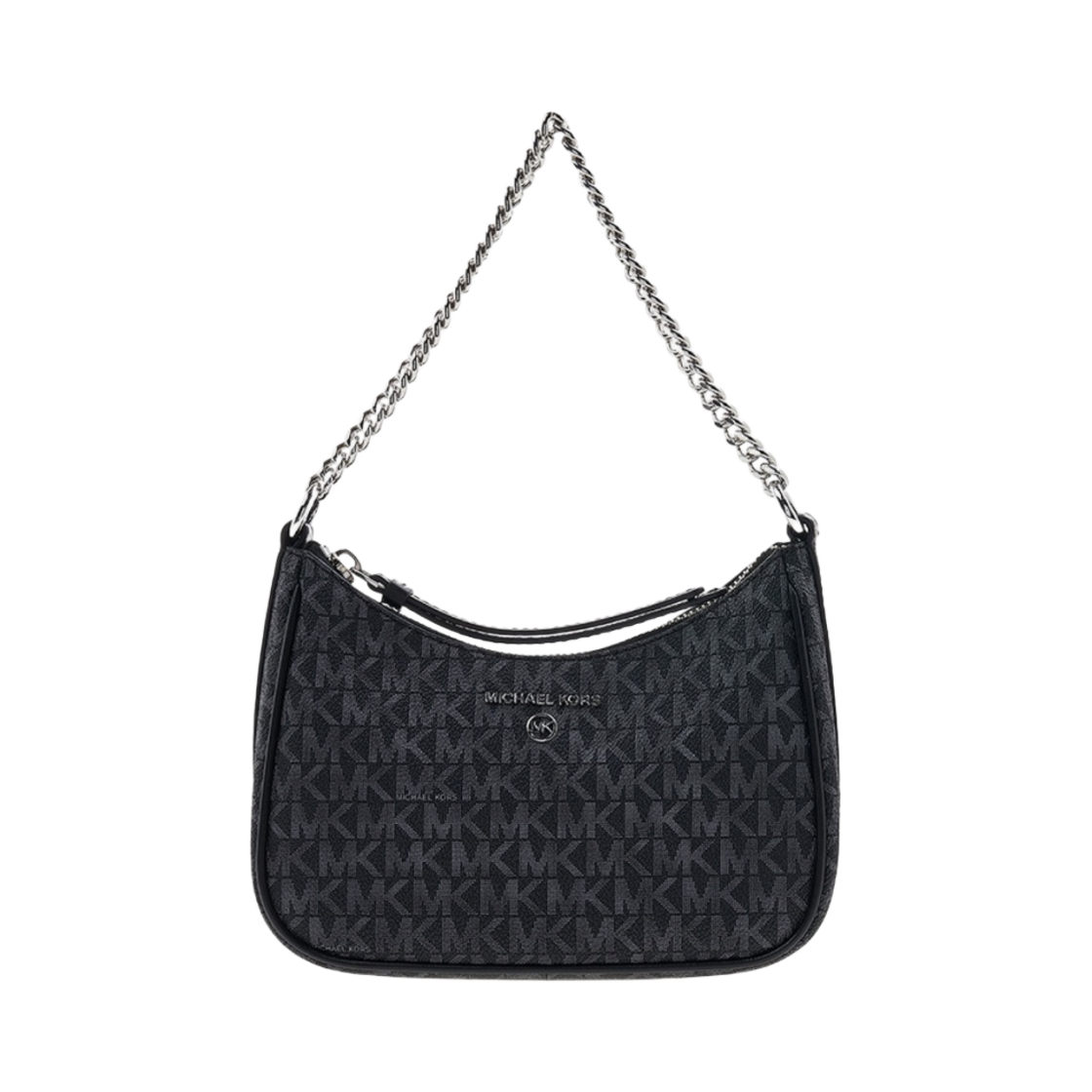마이클 코어스 제트 세트 참 스몰 로고 포쉐트 블랙 화이트(Michael Kors Jet Set Charm Small Logo Pochette Black White) - 1