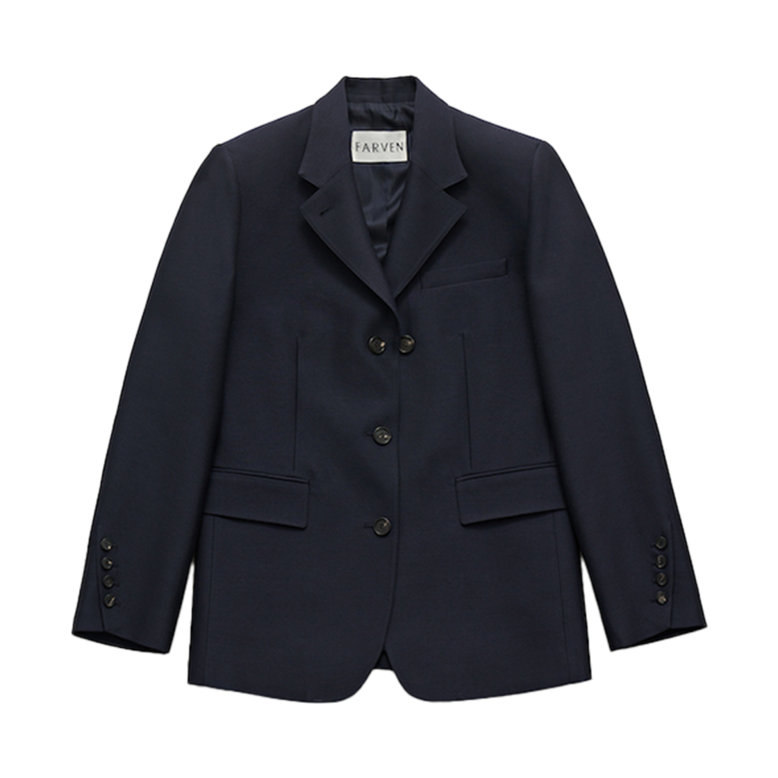 FV25A_JA03NA00S
FV25A_JA03NA00M FARVEN Wool Silk Jacket Navy