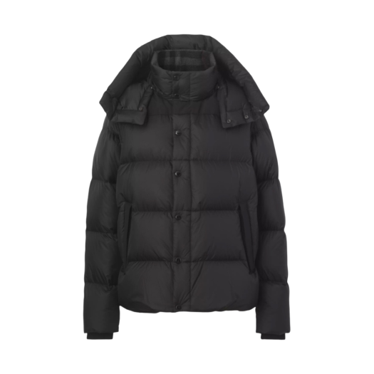 Burberry Detachable Sleeve Hooded Puffer Jacket Black