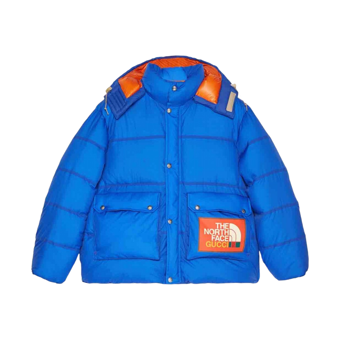 (W) 구찌 x 노스페이스 패딩 자켓 블루((W) Gucci x The North Face Padded Jacket Blue)
