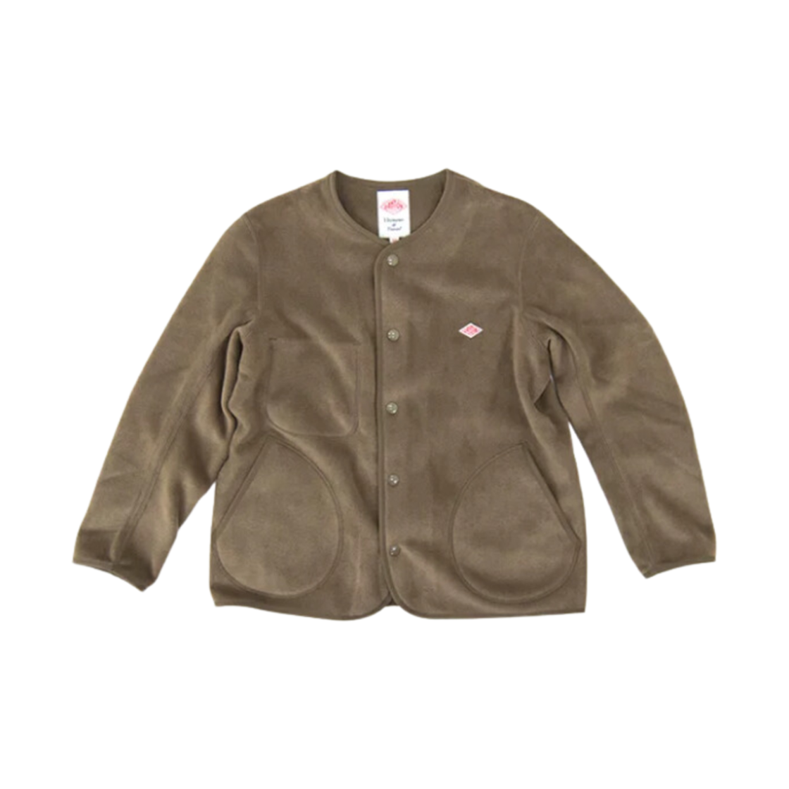 JD-8911 (W) Danton Fleece Collarless Jacket Khaki
