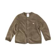 (W) Danton Fleece Collarless Jacket Khaki