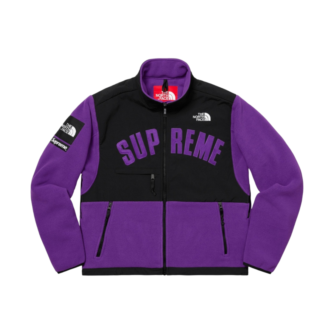 슈프림 x 노스페이스 아크로고 디날리 플리스 자켓 퍼플 - 19SS