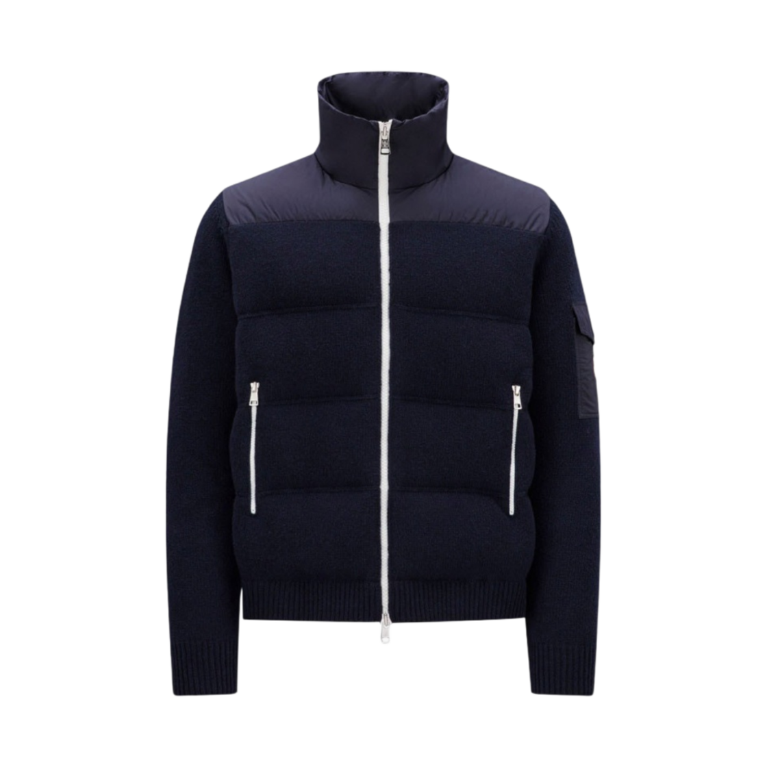 몽클레르 패딩 울 가디건 네이비 블루 - 23FW(Moncler Padded Wool Cardigan Navy Blue - 23FW) - 1