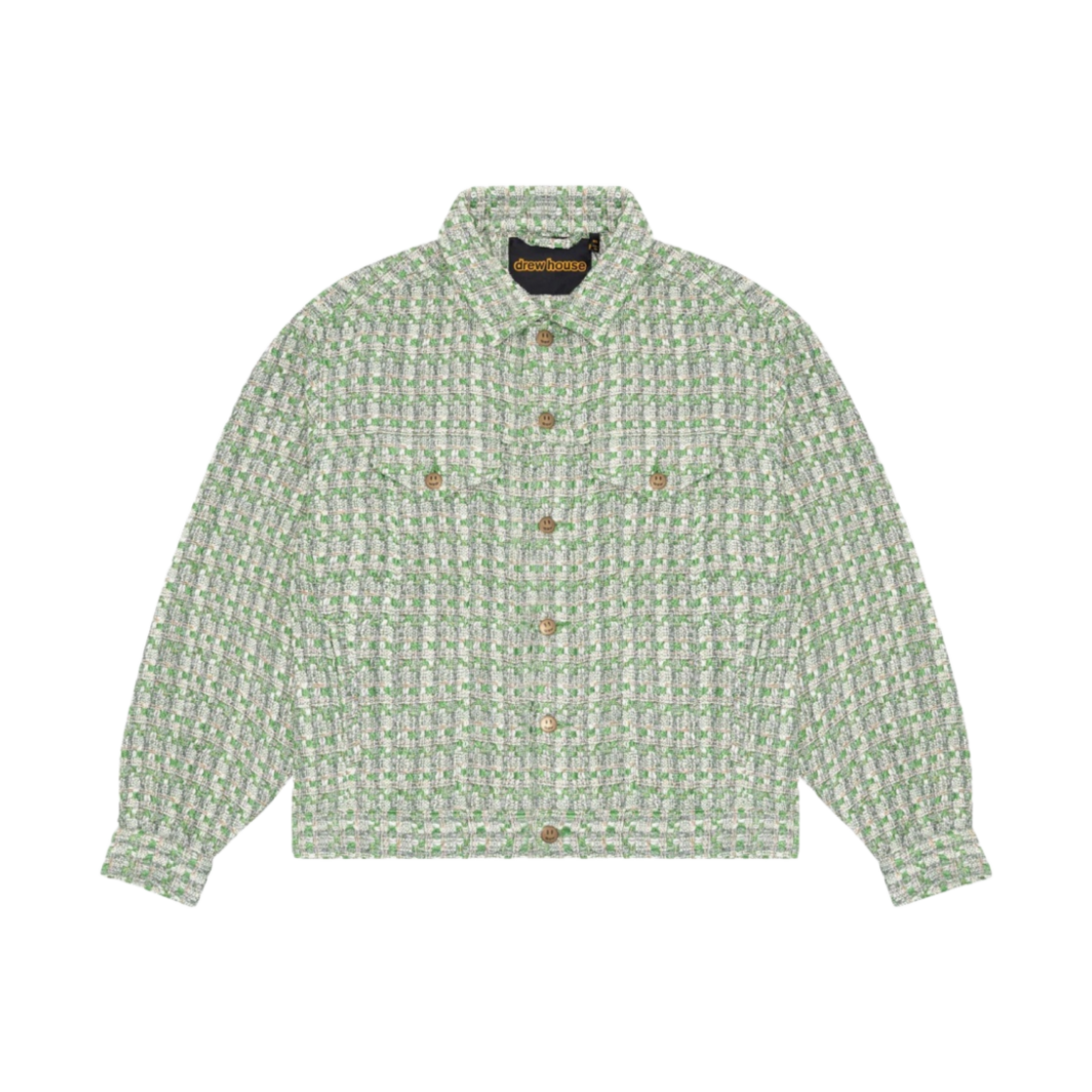 드류 하우스 인피니트 조이 부클 트러커 자켓 그린(Drew House Infinite Joy Boucle Trucker Jacket Green)