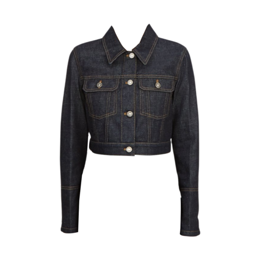 342V20A3088-5475 (W) Dior Cropped Denim Jacket Navy