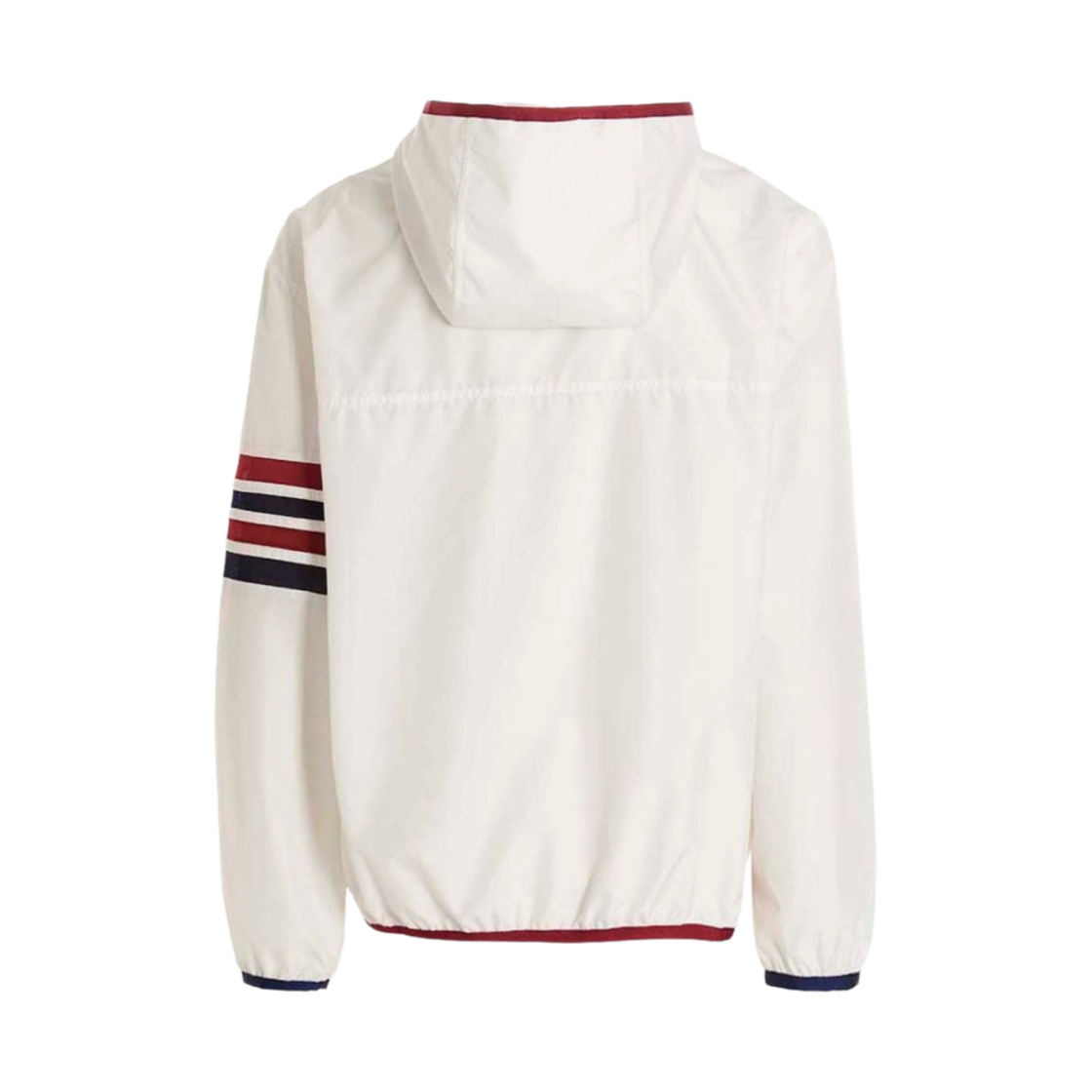 톰브라운 밀리터리 립스탑 메쉬 사선 패커블 집 후드 화이트(Thom Browne Military Ripstop Mesh 4-Bar Packable Zip Hoodie White) - 2