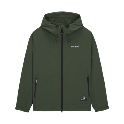 수프라 삼각 와펜 포인트 소프트쉘 자켓 셋업 카키
