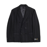 Stussy Stitch Stripe Double Breasted Blazer Black