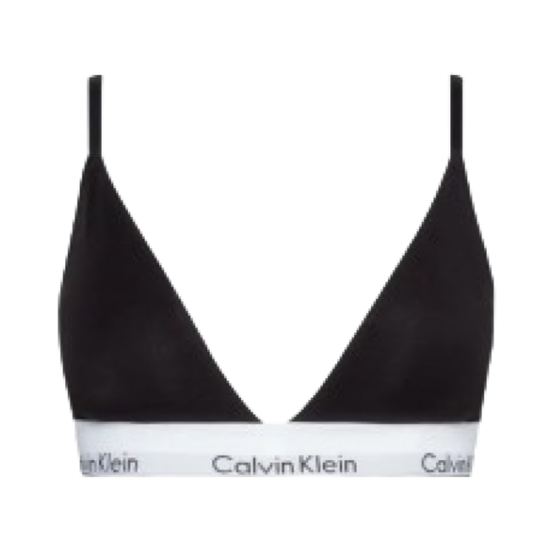 (W) 캘빈 클라인 모던 코튼 라이틀리 라인드 트라이앵글 브라 블랙((W) Calvin Klein Modern Cotton Lightly Lined Triangle Bra Black) - 1