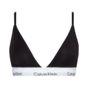 (W) Calvin Klein Modern Cotton Lightly Lined Triangle Bra Black