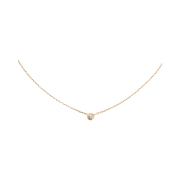 (W) Cartier D'Amour Necklace Small Yellow Gold Diamond