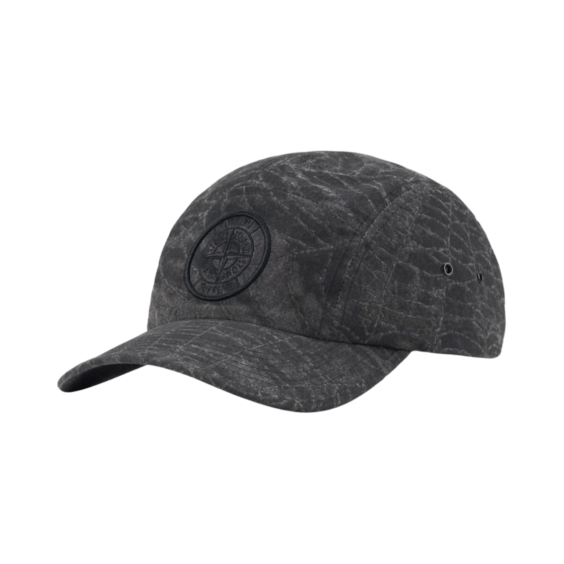슈프림 x 스톤 아일랜드 캠프캡 블랙 - 23FW(Supreme x Stone Island Camp Cap Black - 23FW)
