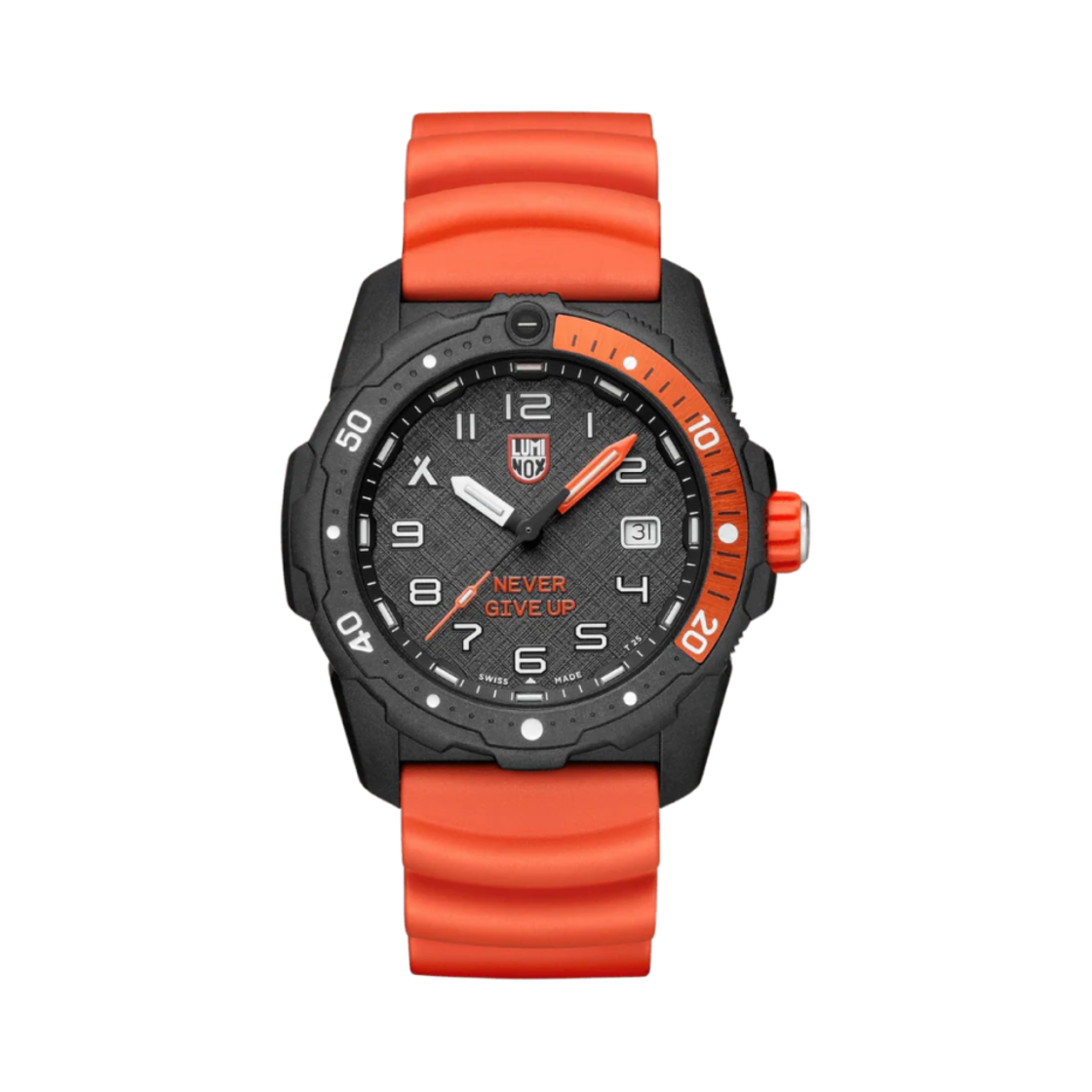 XB-3729-NGU Luminox Bear Grylls Survival Outdoor Explorer 42mm Genuine Rubber Black Orange